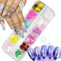 Snowflake Glitter Nail Art Sequins, 3D Christmas Snowflake Sparkly Flakes Design by VezocimManicureArt