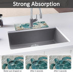 15" X 5.5" Kitchen Sink Splash Guard Faucet Mat Sea Turtles Super Absorbent - Image 3