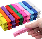 Bivethoi 2.9 Inch Clothes Pins, Colored Wooden Clothespins by Bivethoi