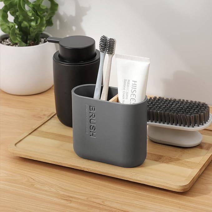 Toothbrush Holders Bamboo Electric Toothbrush Holder Bathroom Storage Organizer - Image 9