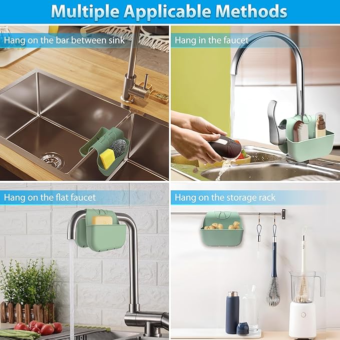 Hanging Silicone Sponge Holder for Kitchen Sink - Image 4