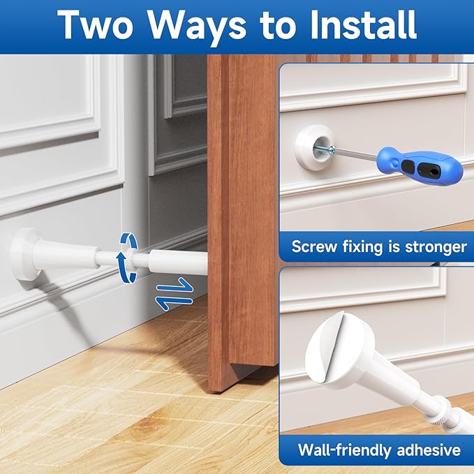 1pcs Adjustable Spring Door Stops, 4.17-5.35in Aluminum Long Door Stoppers - Image 5