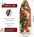 Nuxovilar Ironing Board Covers Winter Gingerbread Man Pattern Polyester 15x54 - Image 3