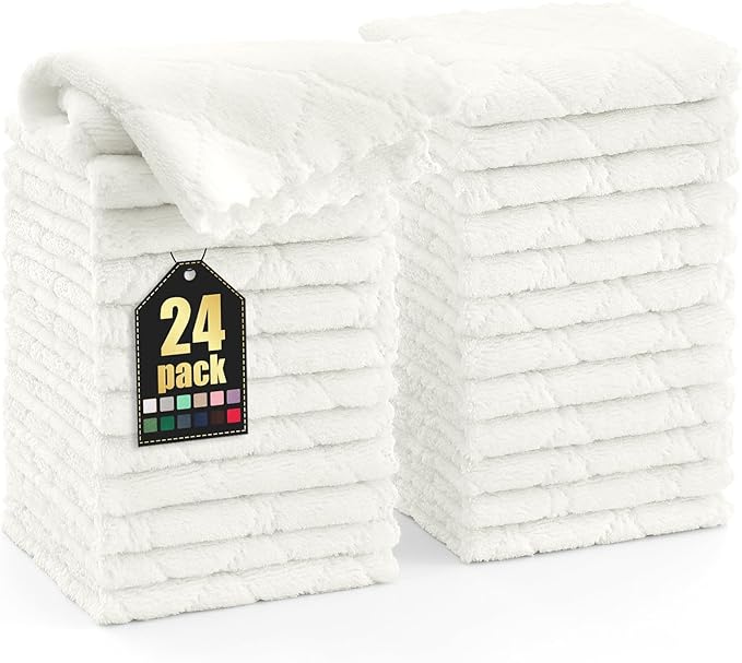 Homaxy 24 Pack Kitchen Dish Cloths, Super Soft and Absorbent Coral Velvet Dish by Homaxy