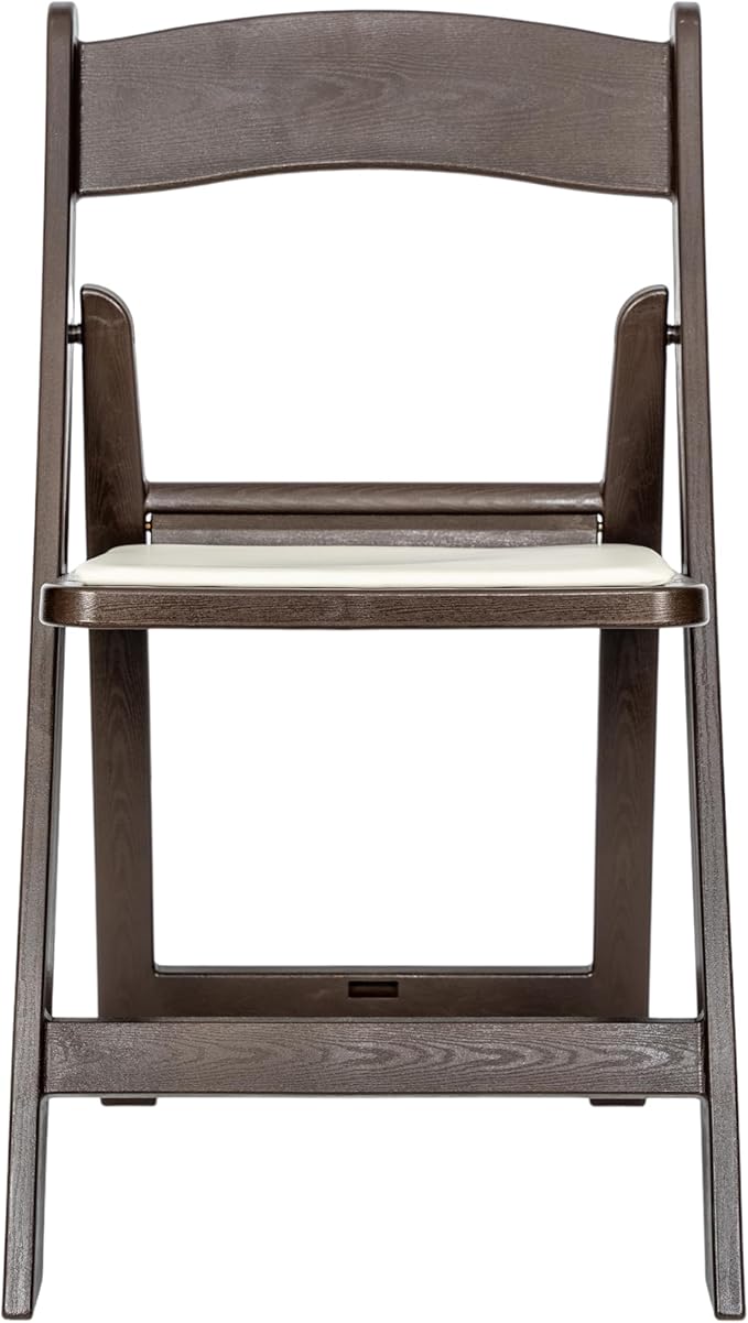 Flash Furniture Hercules Commercial Indoor/Outdoor Folding Event Chair, Wood Look, Weather-Resistant, Lightweight Design, Versatile Use, Set of 2, Dark Brown - Image 8