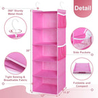 MAX Houser 5-Shelf Hanging Closet Organizer, Hanging Storage Shelves - Image 3