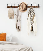Coat Rack Wall Mount, 16.5 Inches Wood Coat Hooks, Wall Hooks - Image 5