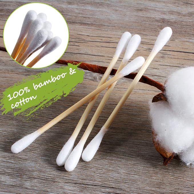 Bamboo Cotton Swab 1000PCS Double Cotton Buds bamboo Cotton Bud Eco organic - Image 3