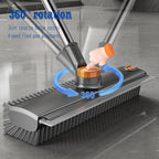 Floor Scrubbing Brush with Squeegee, 2 in 1 Grout Brush with 54" Adjustable - Image 5