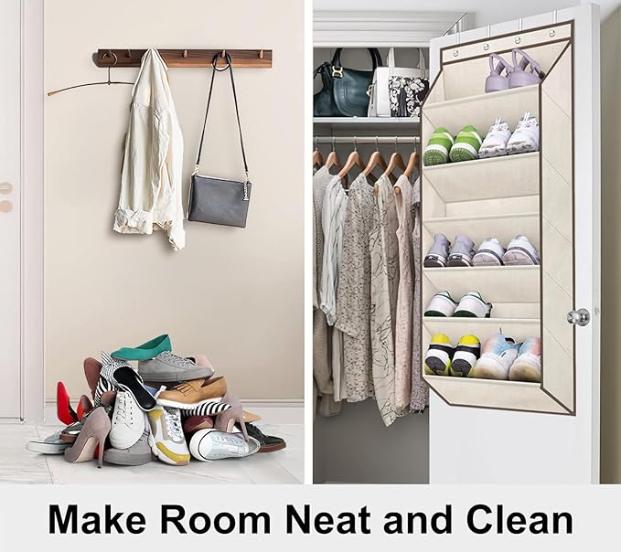SLEEPING LAMB Shoe Rack for Door, Kids Door Shoe Organizer for Closet hanger - Image 5
