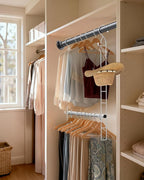 Hanging Closet Rod Stainless Steel, 1 Pack Adjustable Height & Width Closet Rod - Image 3