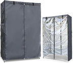 Waterproof Shelf Cover,600D Heavy Duty Dustproof Storage Wire Rack Covers,Outdoor Shelving Covers for Wire Shelves with Zipper 36''x18''x72'',Clear Front. by Dalema