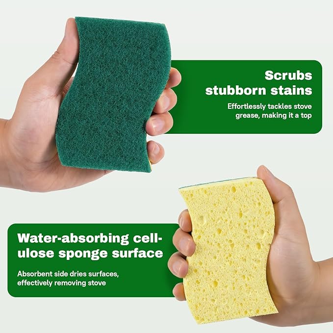9 Pack Heavy Duty Scrub Sponge, Tough Cleaning Tool - Image 2