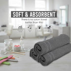 24 Pack Dark Grey Hand Towel 100% Cotton Spa Towel – 16x27 inches Highly - Image 8