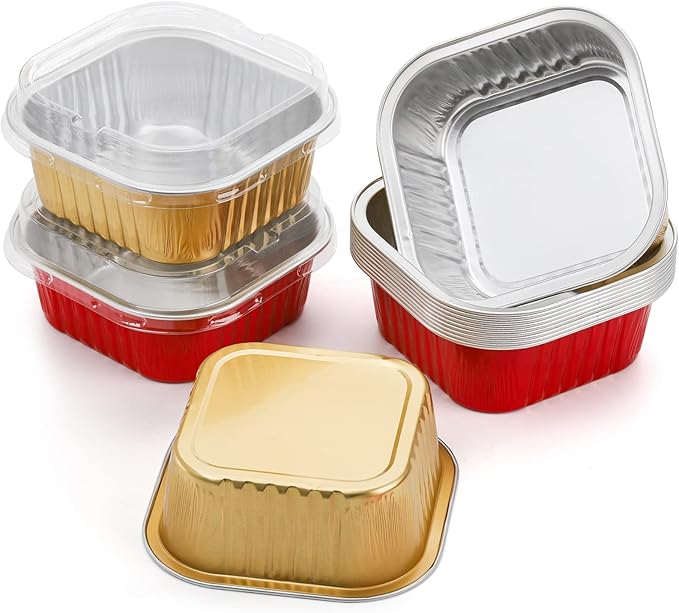 ZEAYEA 60 Pack 10 oz Aluminum Foil Baking Cups - Image 4