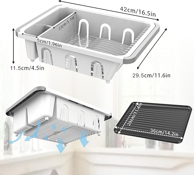 Dish drying rack expandable over the sink, in the sink and - Image 5