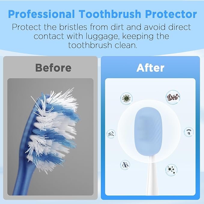 Toothbrush Covers Caps 6 Pack, Silicone Toothbrush Head Protector Replacement - Image 5