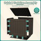 Devoko 40 Gallon Deck Box Outdoor Storage Box Waterproof for Patio, Large Outdoor Storage Bench Lockable for Outside (Deep Brown, 40 Gallon) - Image 5