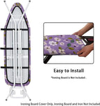 Purple Flower Ironing Board Cover and Pad Cover - Image 4