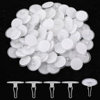 100 Pack Ceiling Hooks Adhesive Removable Transparent Wall Hanger by Unknown