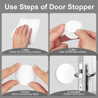 8 PCS Door Stoppers for Wall, Round Wall Shield Cushion - Image 3