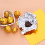 300 Pcs Square Golden Aluminium Foil Candy Wrappers Square Sweets Lolly Paper - Image 3
