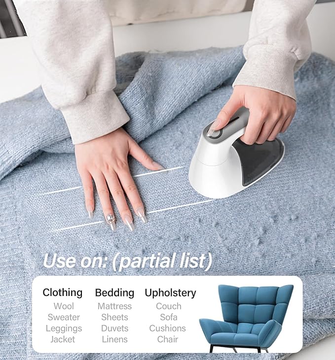 Bymore Fabric Shaver, Sweater Shaver Pill Remove Fuzz, Upgraded Efficient Lint - Image 5