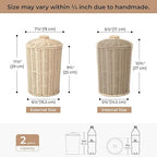 GRANNY SAYS Wicker Small Bathroom Trash Can - Image 3