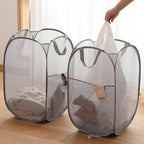 2 Pack Mesh Laundry Basket, Foldable Popup Laundry Hamper - Image 3