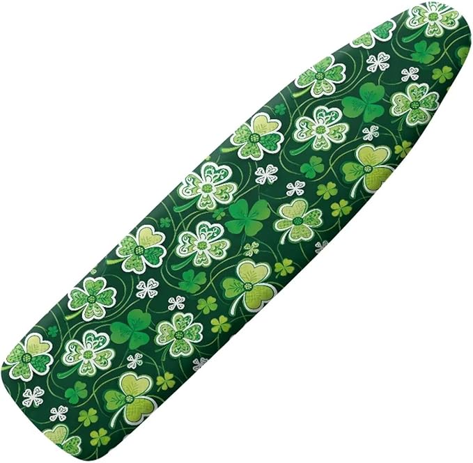 Shamrock Print Ironing Board Cover Protector St.Patrick's Day Decorative Covers by Wanzuoeng