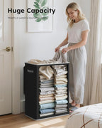 SOLEDI Laundry Hamper with Lid 130L Large & Tall Collapsible Laundry Basket - Image 3