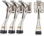 Kickdown Door Stopper 4" – 4 Pack, Heavy-Duty Commercial Foot-Operated Door by Jasluna