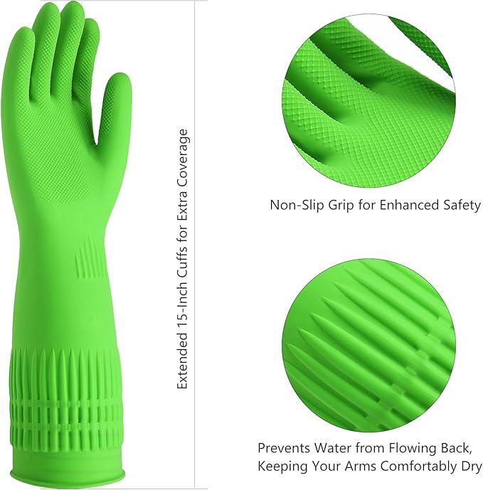 Reusable Rubber Cleaning Gloves - Image 2