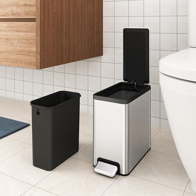 EKO Slim Small Bathroom Trash Can - Image 6