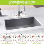 Chrismas Sink Splash Guard Faucet Mat Christmas Absorbent Fast Drying Mat Sink - Image 5