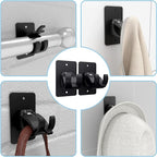 4 Pieces Self Adhesive Curtain Rod Bracket, Universal Plastic Curtain Rod - Image 6