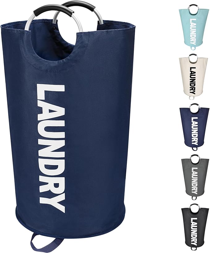 125L X-Large Laundry Basket, Freestanding Tall Clothes Hamper, Collapsible by Maxsilan