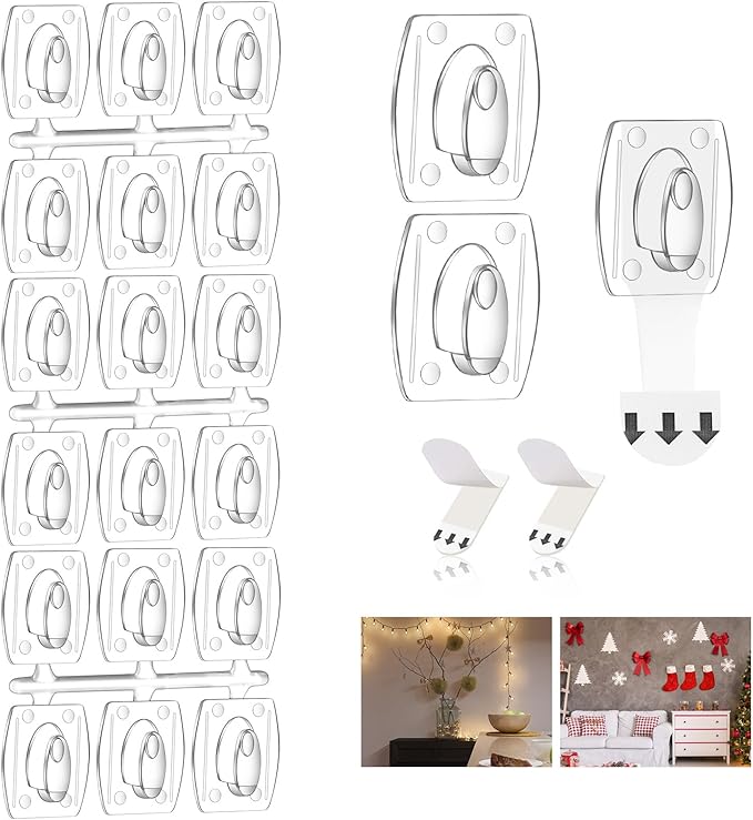 Ainiv 3-Pack Light Clips, Damage-Free Hanging Hooks by Ainiv
