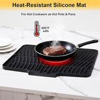Silicone Dish Drying Mat for Kitchen Counter, Non-Slip Dish Drying Pad - Image 5
