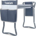 TomCare Garden Kneeler Seat Garden Bench Garden Stools Foldable Stool with Tool Bag Pouch EVA Foam Pad Outdoor Portable Kneeler Christmas Gardening Gifts for Women Men,Large 21.65"x10.62"x18.89",Grey by TomCare