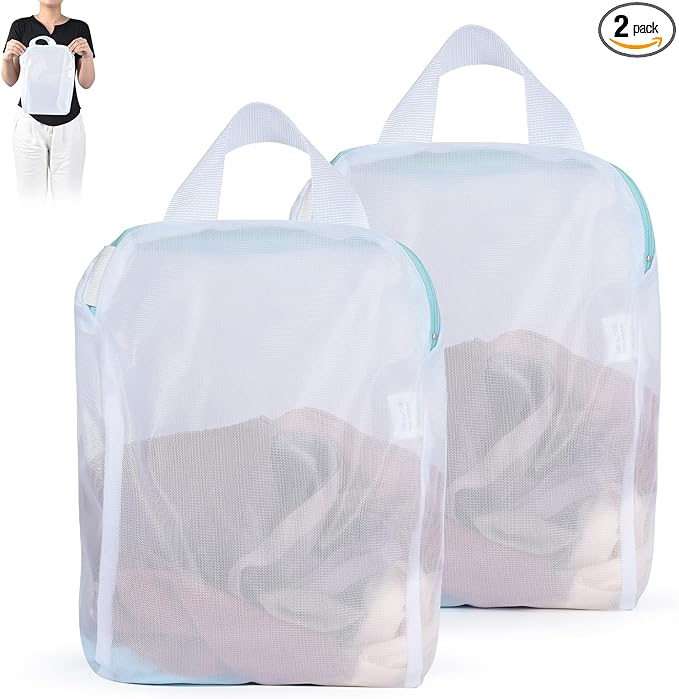 OTraki 2Pcs Small Laundry Bags 10x12 Inch Delicates Lingerie Bags Mesh Wash by OTraki
