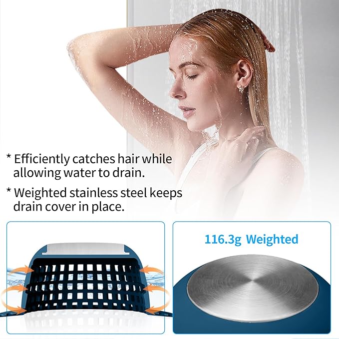 Shower Drain Hair Catcher Bathtub Drain Cover Shower Protector - Image 4