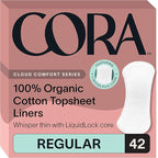 Cora 100% Organic Cotton Topsheet Period Liners by Cora