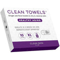 Clean Skin Club Healthy Aging Clean Towels® XL, Travel Pack, Smooths Fine Lines by CLEANSKINCLUB