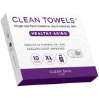 Clean Skin Club Healthy Aging Clean Towels® XL, Travel Pack, Smooths Fine Lines by CLEANSKINCLUB