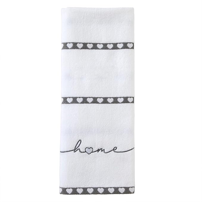 SKL Home Heart in Home 100% Cotton Embroidered 2pc Hand Towel Set, Decorative - Image 3