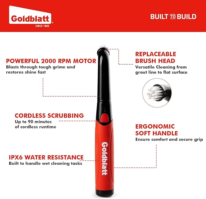 Goldblatt Cordless Electric Spin Scrubber, Power Scrubber - Image 2