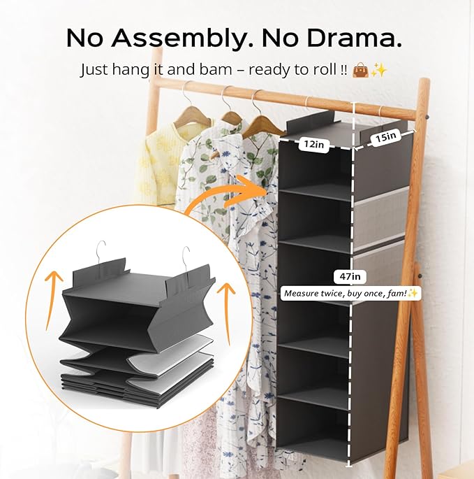 Extra Deep Hanging Closet Organizer - Image 4