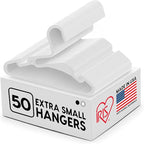 IRIS USA Extra Small Hangers 50 Pack, 11.87" W x 6.75" H, Clothes Hangers by IRISUSA