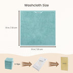SEMAXE 100% Cotton Washcloths 12-Pack, 13 × 13 Inch Soft Luxury Face Towels – - Image 2
